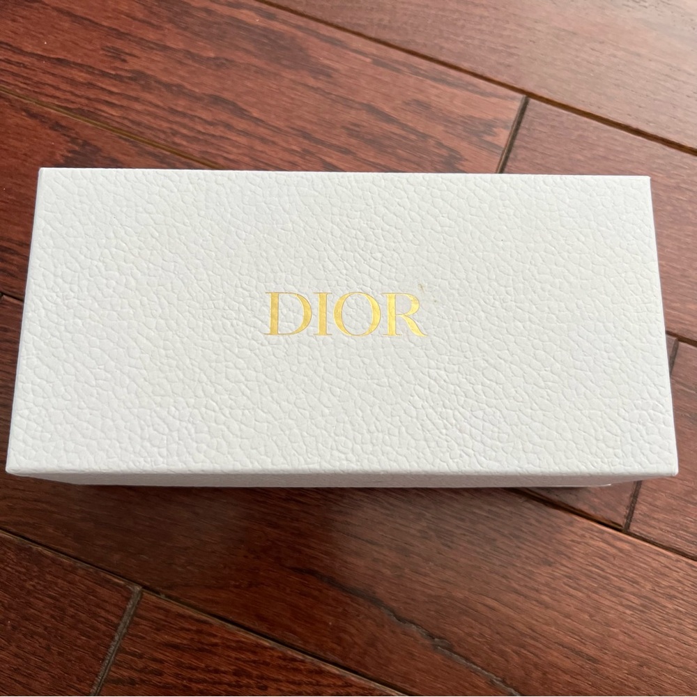 Dior White Box (sunglass case) with Gold Logo